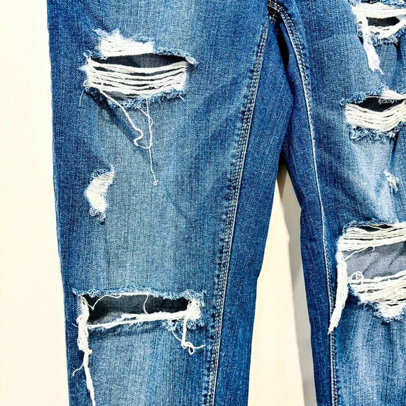 GARAGE Dark blue distressed jeans - Picture 10 of 13